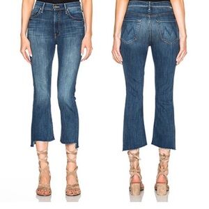MOTHER Cropped Blue Jeans
